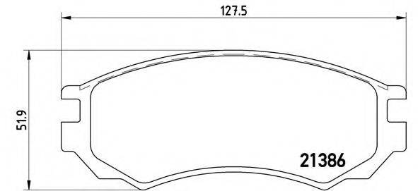 BREMBO P56028 Комплект гальмівних колодок, дискове гальмо