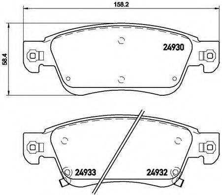 BREMBO P56080 Комплект гальмівних колодок, дискове гальмо