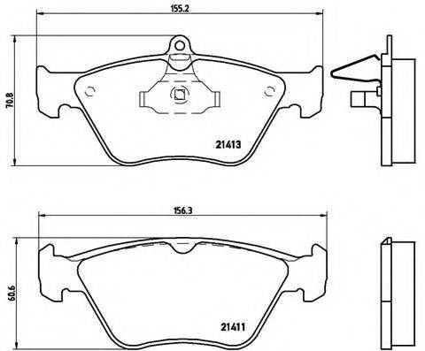 BREMBO P59019 Комплект гальмівних колодок, дискове гальмо