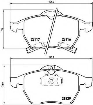 BREMBO P59029 Комплект гальмівних колодок, дискове гальмо