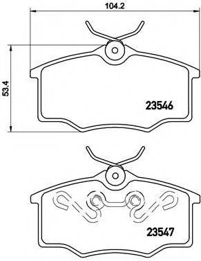 BREMBO P59034 Комплект гальмівних колодок, дискове гальмо