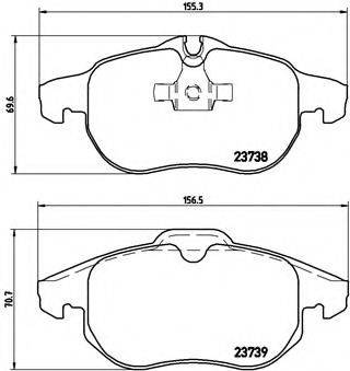 BREMBO P59043 Комплект гальмівних колодок, дискове гальмо