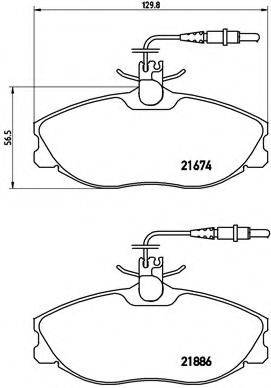 BREMBO P61057 Комплект гальмівних колодок, дискове гальмо