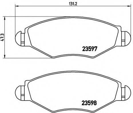 BREMBO P61063 Комплект гальмівних колодок, дискове гальмо