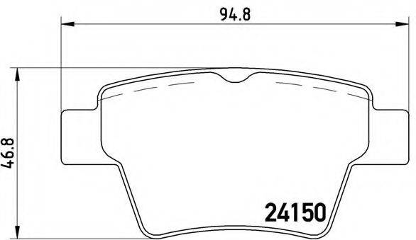 BREMBO P61080 Комплект гальмівних колодок, дискове гальмо