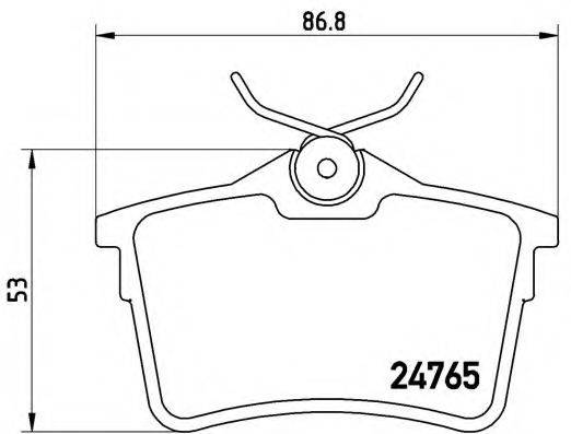 BREMBO P61084 Комплект гальмівних колодок, дискове гальмо