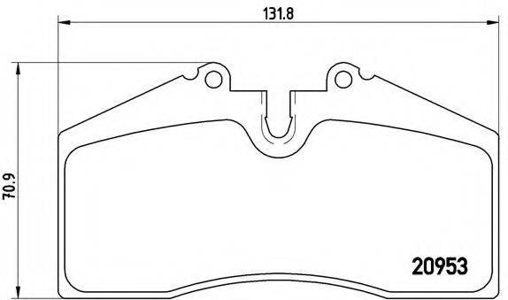 BREMBO P65005 Комплект гальмівних колодок, дискове гальмо