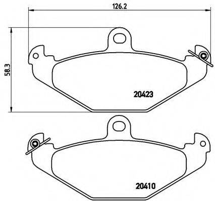 BREMBO P68017 Комплект гальмівних колодок, дискове гальмо