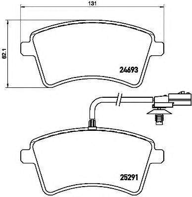 BREMBO P68058 Комплект гальмівних колодок, дискове гальмо