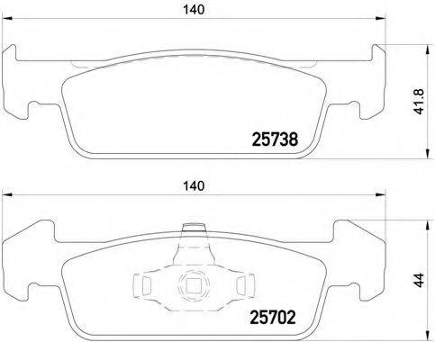 BREMBO P68060 Комплект гальмівних колодок, дискове гальмо