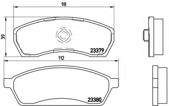 BREMBO P78008 Комплект гальмівних колодок, дискове гальмо