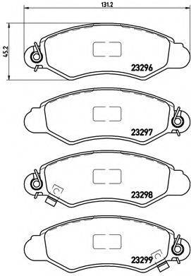 BREMBO P78012 Комплект гальмівних колодок, дискове гальмо