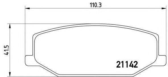 BREMBO P79001 Комплект гальмівних колодок, дискове гальмо