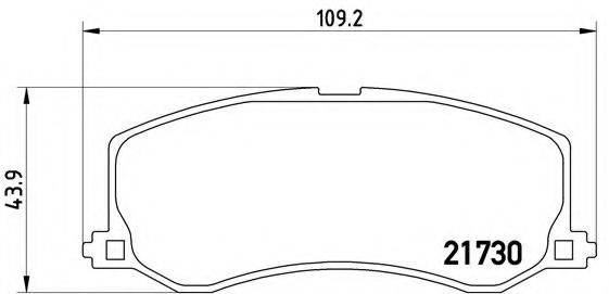 BREMBO P79004 Комплект гальмівних колодок, дискове гальмо