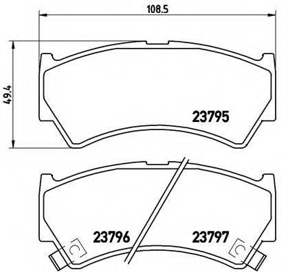 BREMBO P79013 Комплект гальмівних колодок, дискове гальмо