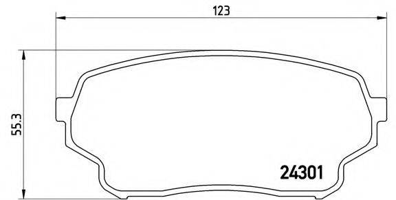 BREMBO P79019 Комплект гальмівних колодок, дискове гальмо