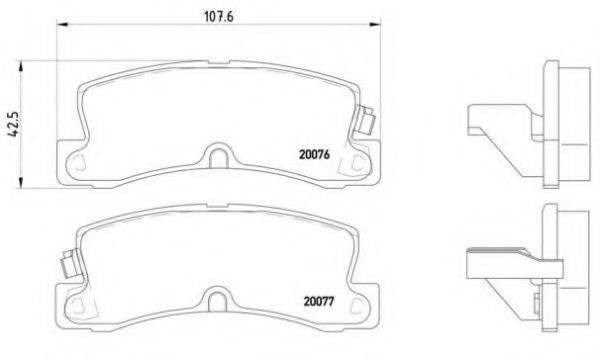 BREMBO P83017 Комплект гальмівних колодок, дискове гальмо