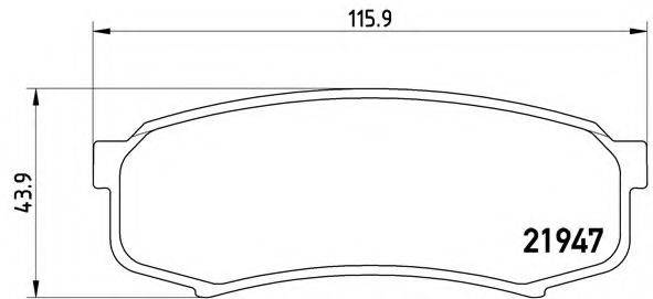 BREMBO P83024 Комплект гальмівних колодок, дискове гальмо