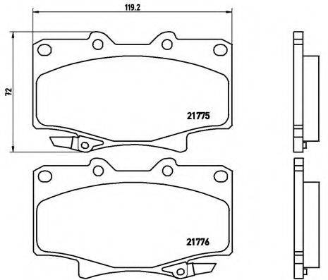 BREMBO P83025 Комплект гальмівних колодок, дискове гальмо