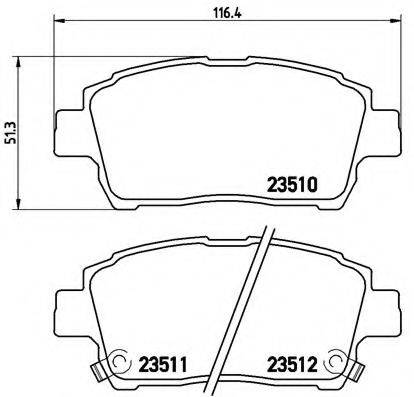 BREMBO P83051 Комплект гальмівних колодок, дискове гальмо