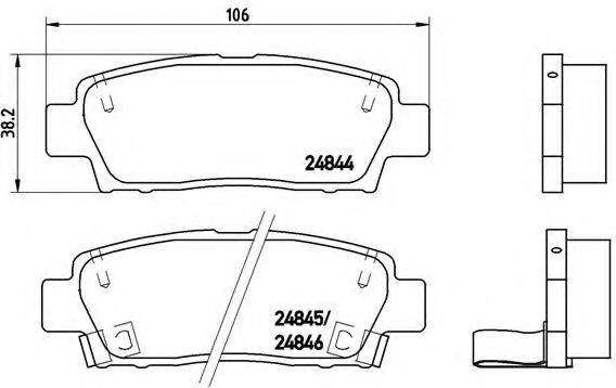 BREMBO P83111 Комплект гальмівних колодок, дискове гальмо