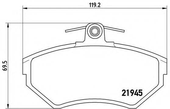 BREMBO P85042 Комплект гальмівних колодок, дискове гальмо