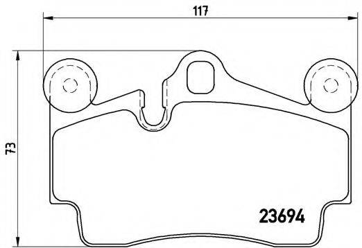 BREMBO P85070 Комплект гальмівних колодок, дискове гальмо