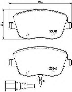 BREMBO P85077 Комплект гальмівних колодок, дискове гальмо