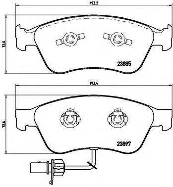 BREMBO P85087 Комплект гальмівних колодок, дискове гальмо