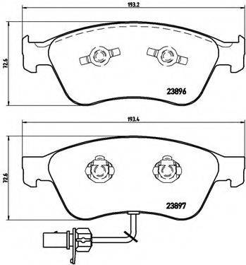 BREMBO P85102 Комплект гальмівних колодок, дискове гальмо