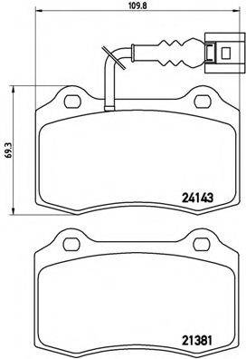 BREMBO P85104 Комплект гальмівних колодок, дискове гальмо