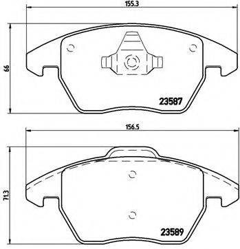 BREMBO P85105 Комплект гальмівних колодок, дискове гальмо