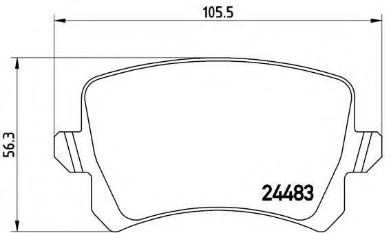 BREMBO P85108 Комплект гальмівних колодок, дискове гальмо