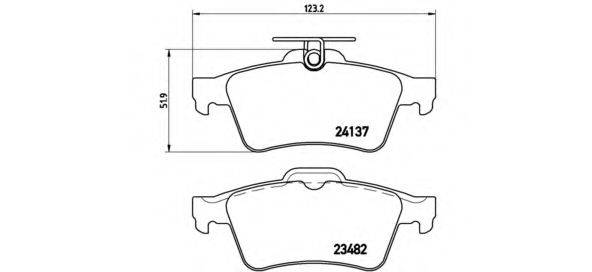 BREMBO P86025 Комплект гальмівних колодок, дискове гальмо