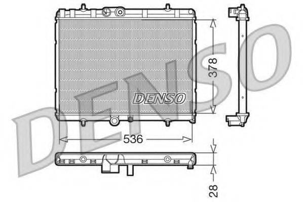 DENSO DRM07015 Радіатор, охолодження двигуна