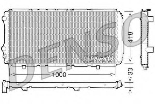 DENSO DRM09075 Радіатор, охолодження двигуна