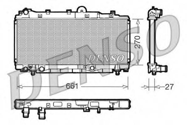 DENSO DRM09093 Радіатор, охолодження двигуна