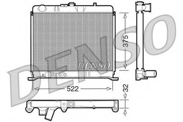 DENSO DRM21060 Радіатор, охолодження двигуна