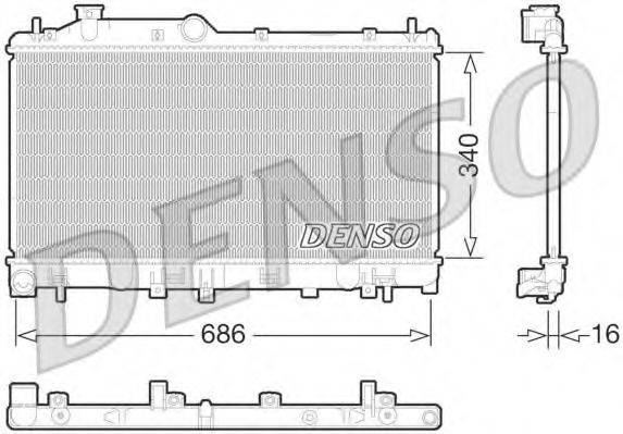 DENSO DRM36013 Радіатор, охолодження двигуна