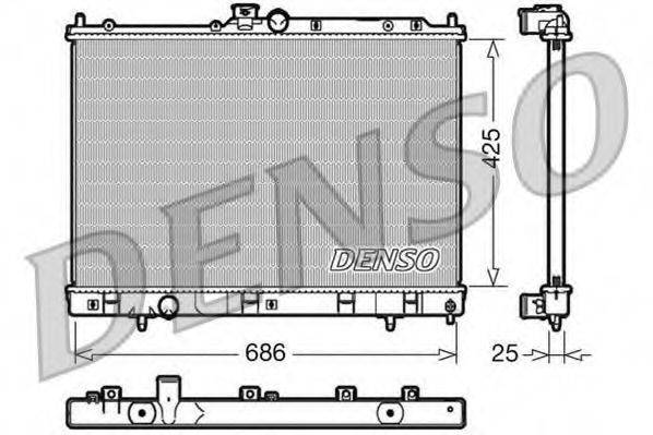 DENSO DRM45028 Радіатор, охолодження двигуна