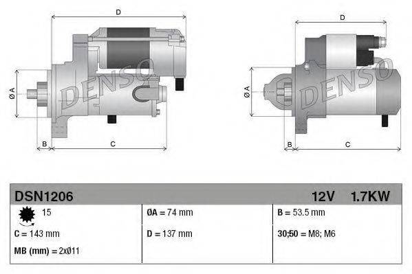 DENSO DSN1206 Стартер