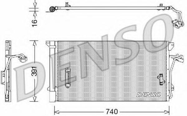 DENSO DCN02027 Конденсатор, кондиціонер