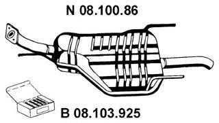 EBERSPACHER 0810086 Глушник вихлопних газів кінцевий