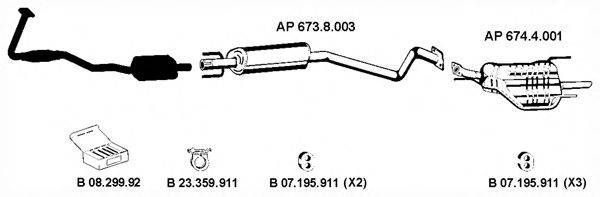 EBERSPACHER AP2280 Система випуску ОГ