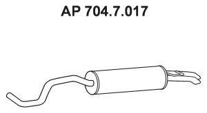 EBERSPACHER 7047017 Глушник вихлопних газів кінцевий