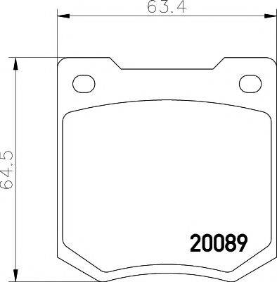 MINTEX MGB535 Комплект гальмівних колодок, дискове гальмо