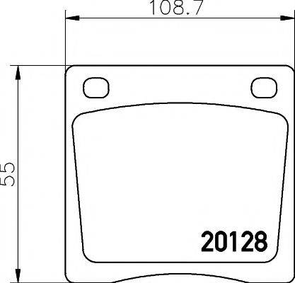 MINTEX MDB1107 Комплект гальмівних колодок, дискове гальмо