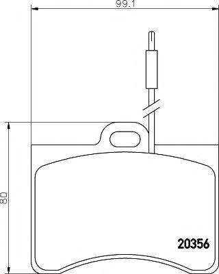 MINTEX MDB1101 Комплект гальмівних колодок, дискове гальмо