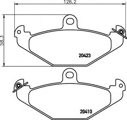 MINTEX MDB1445 Комплект гальмівних колодок, дискове гальмо