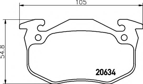 MINTEX MDB1676 Комплект гальмівних колодок, дискове гальмо